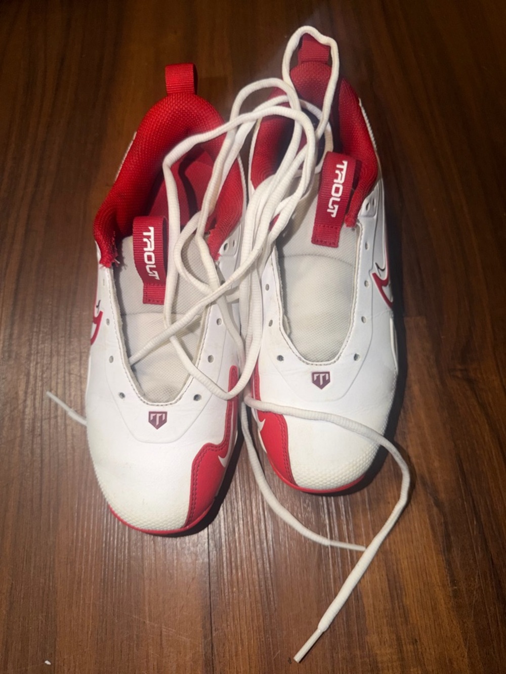 Nike White and Red Soccer/Football Cleats